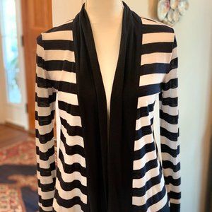 Banana Republic white and navy stripe Cardigan.